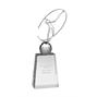 AC169 Engraved Optical Crystal Golf Award With Metal Figure thumbnail